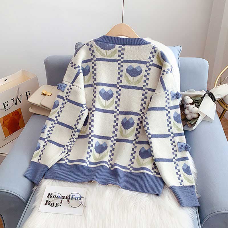 Soft Gentle Bowknot College Style Knitted Women's Cardigan - Harmony Gallery