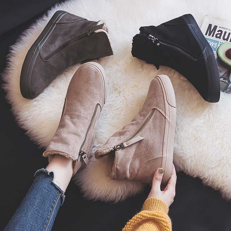 Warm Winter Canvas Snow Cotton Martin Women's Boots - Harmony Gallery