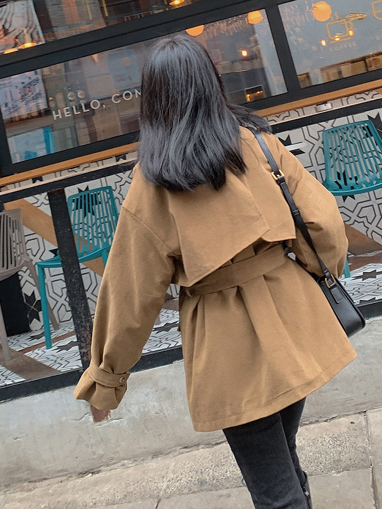 Cotton Port Style windbreaker Loose Women's Coat - Harmony Gallery