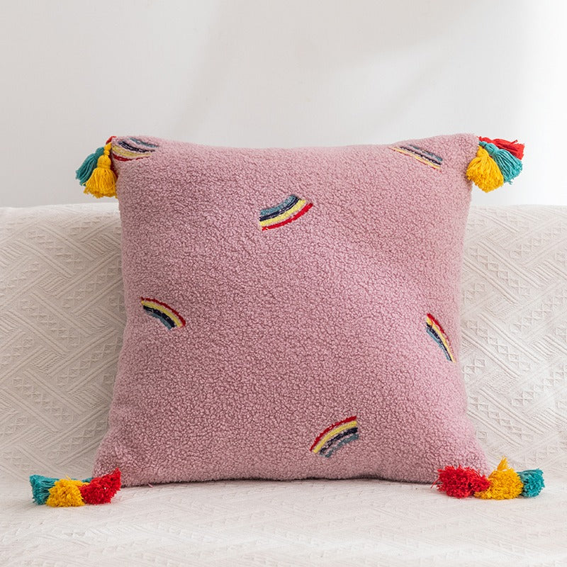 Teddy Velvet Bedroom Homestay Decoration Sofa Cushion - Harmony Gallery