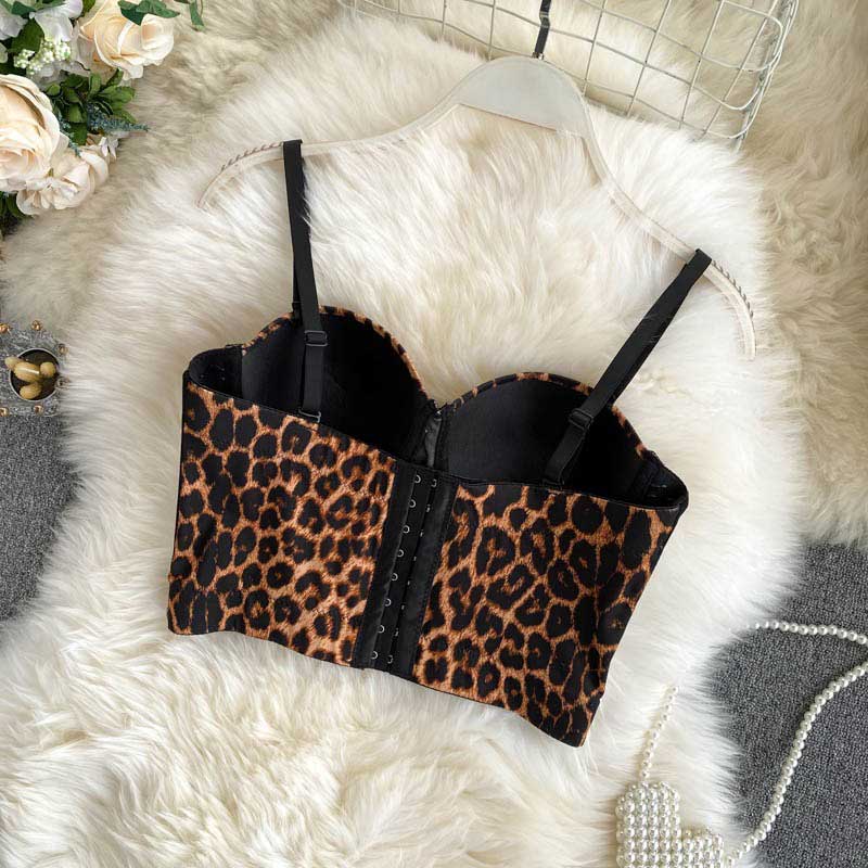Sexy Fried Street Leopard Print Women's Corset - Harmony Gallery