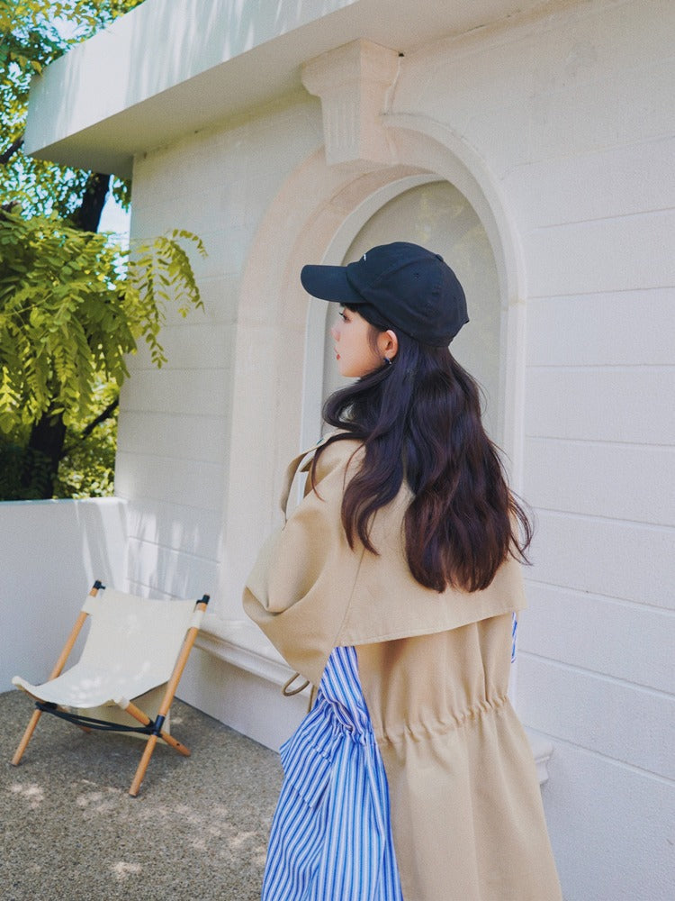 Loose Striped Windbreaker Popular Women's Jacket - Harmony Gallery