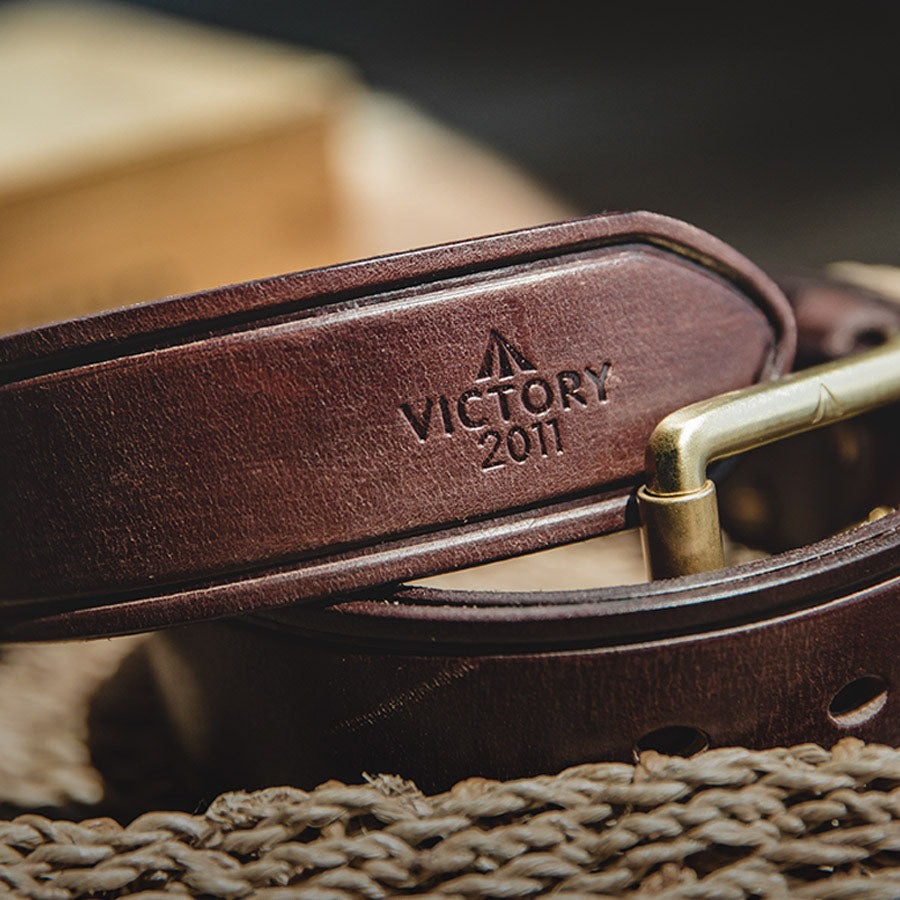 American Tooling Retro Brass Tanned Cowhide Men's Belt - Harmony Gallery