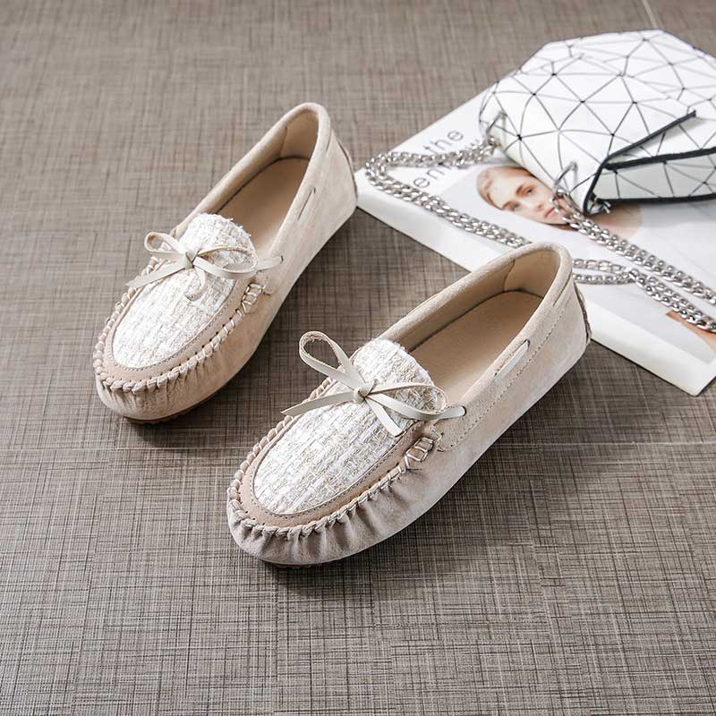 Trendy Winter Leather Non-Slip Women's Flat Loafer - Harmony Gallery