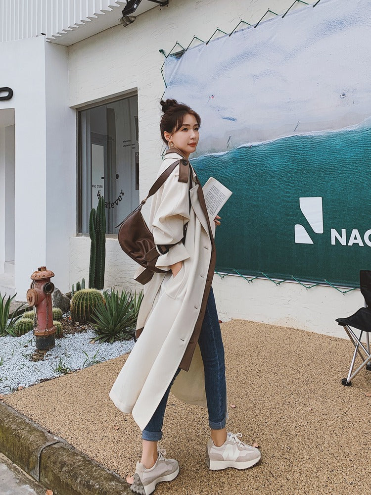 Loose British Style High Sense Women's Windbreaker - Harmony Gallery