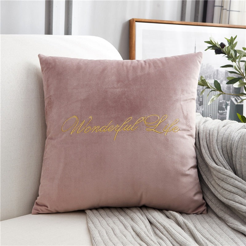 Nordic Light Luxury Velvet Sofa Living Room Cushion - Harmony Gallery