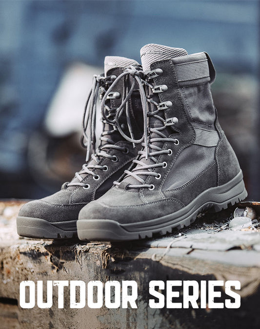Desert Leather High-Top Outdoor Work Men's Tactical Boot - Harmony Gallery