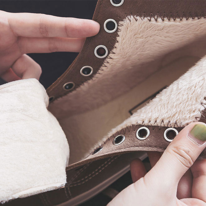 All-Match High-Top Cotton Canvas Winter Women's Boots - Harmony Gallery