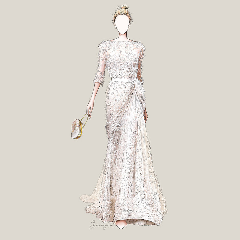 White Rose Diamond Pearl French Banquet Clutch Bag - Harmony Gallery