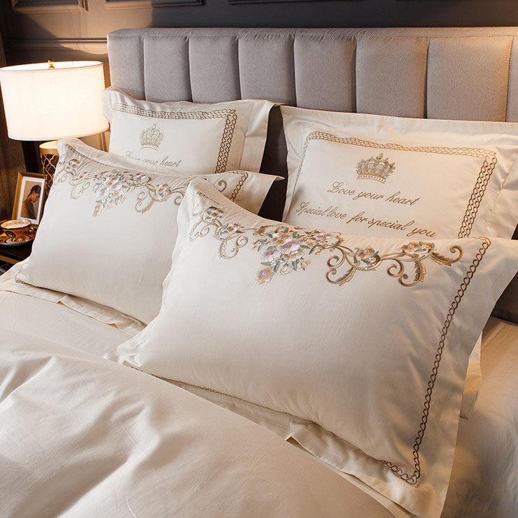 European-Style Embroidered Quilt Cover High-End Bed Set - Harmony Gallery