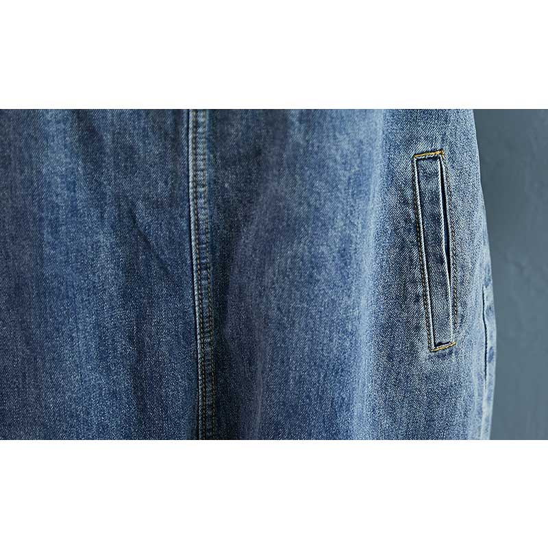 Distressed Washed Jeans Casual Crotch Women's Overall - Harmony Gallery