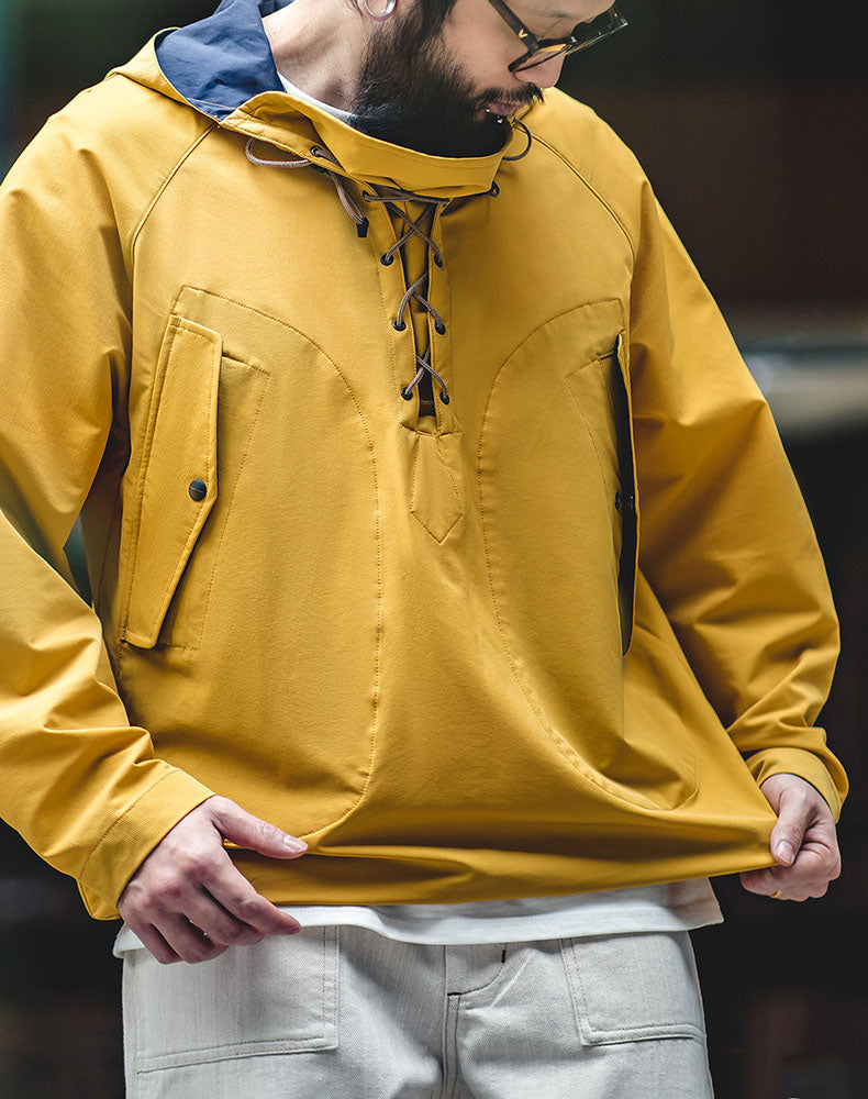 American Hooded Bad Weather Outdoor Drawstring Men's Sweater - Harmony Gallery