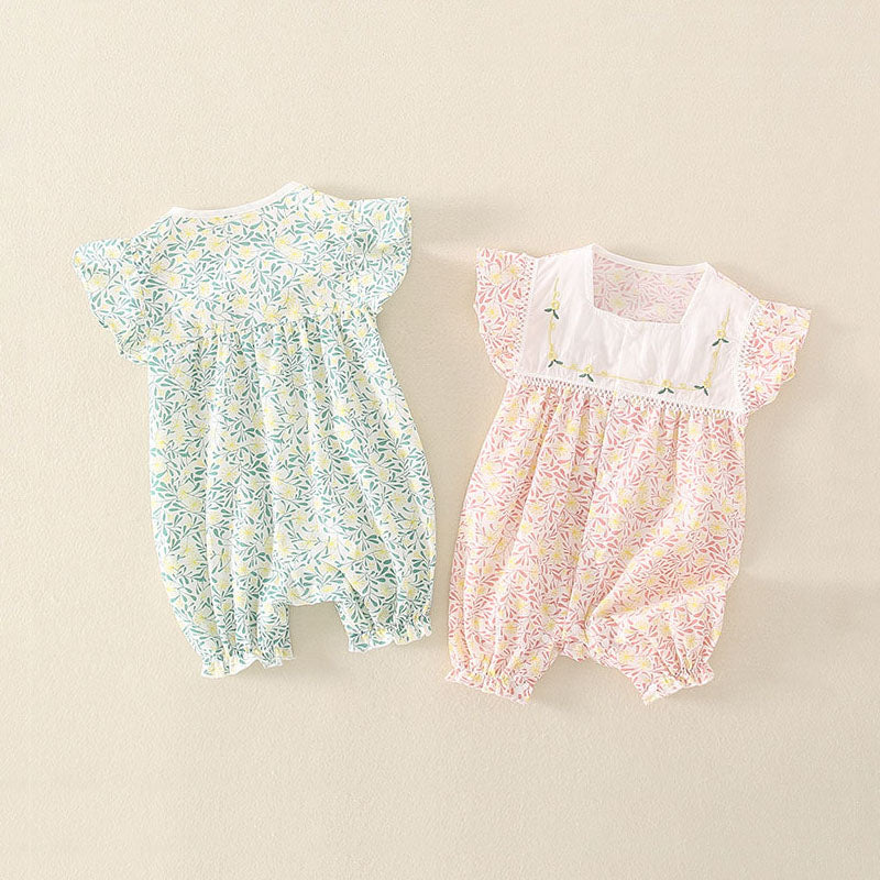 Summer Newborn Cotton Jumpsuit Baby Girl's Romper - Harmony Gallery