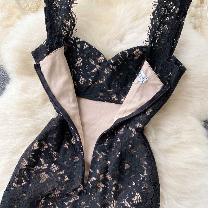 Sexy Nightclub Mid-Length Summer Lace Women's Dress - Harmony Gallery