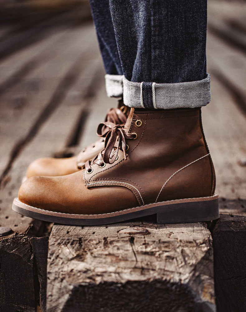 American Retro Beckman 9011 Leather Outdoor Martin Men's Boot - Harmony Gallery