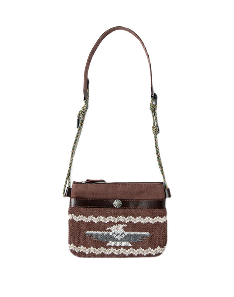 Tooling Retro One-Shoulder Cowhide Canvas Portable Men's Bag - Harmony Gallery