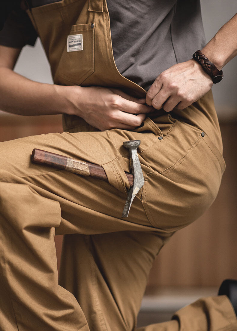 American Retro Suspenders One-Piece Pocket Men's Overalls - Harmony Gallery