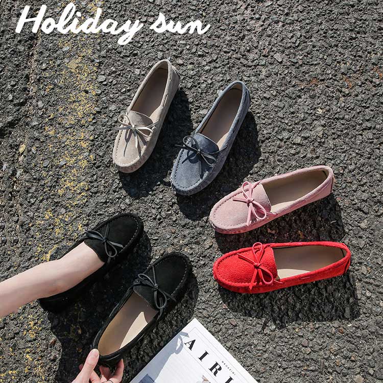 Genuine Leather Comfy Scoop Frosted Flat Women's Loafer - Harmony Gallery