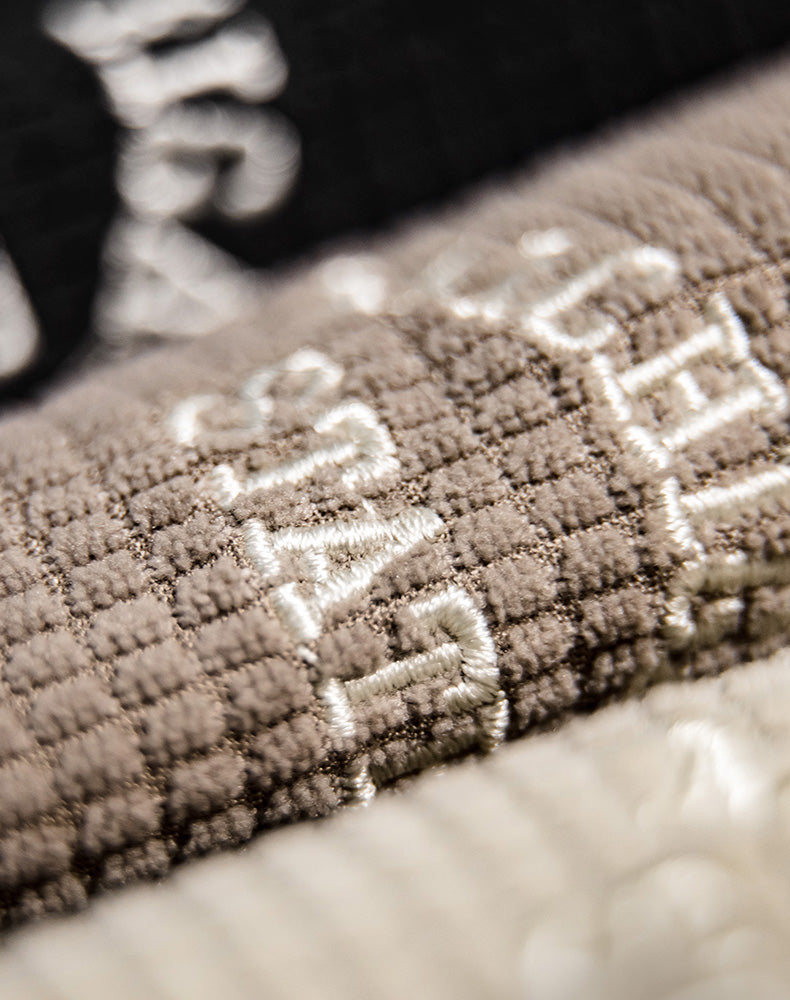 American Corn Grain Embroidery Hooded Velvet Pullover Men's Sweater - Harmony Gallery