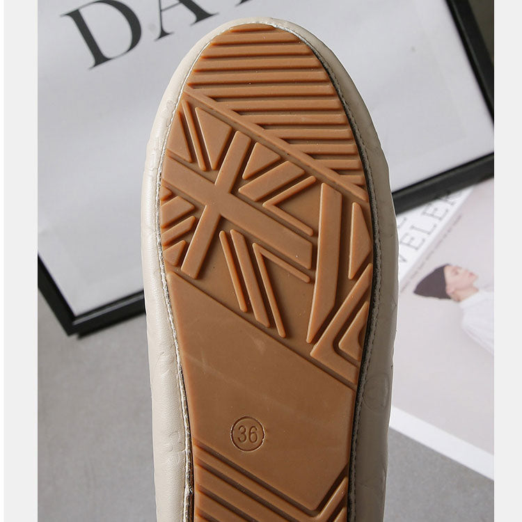 Genuine Leather Fashion Soft Scoop Women's Loafer - Harmony Gallery