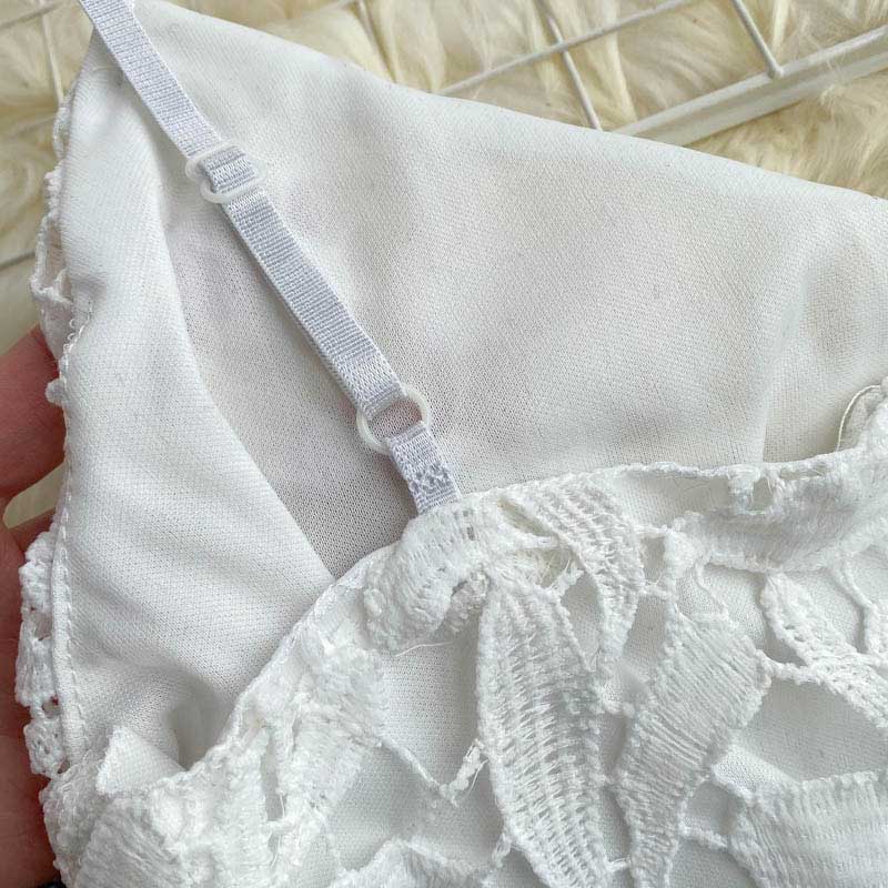 Scheming Hollow Lace Spring Sexy Backless Women's Dress - Harmony Gallery