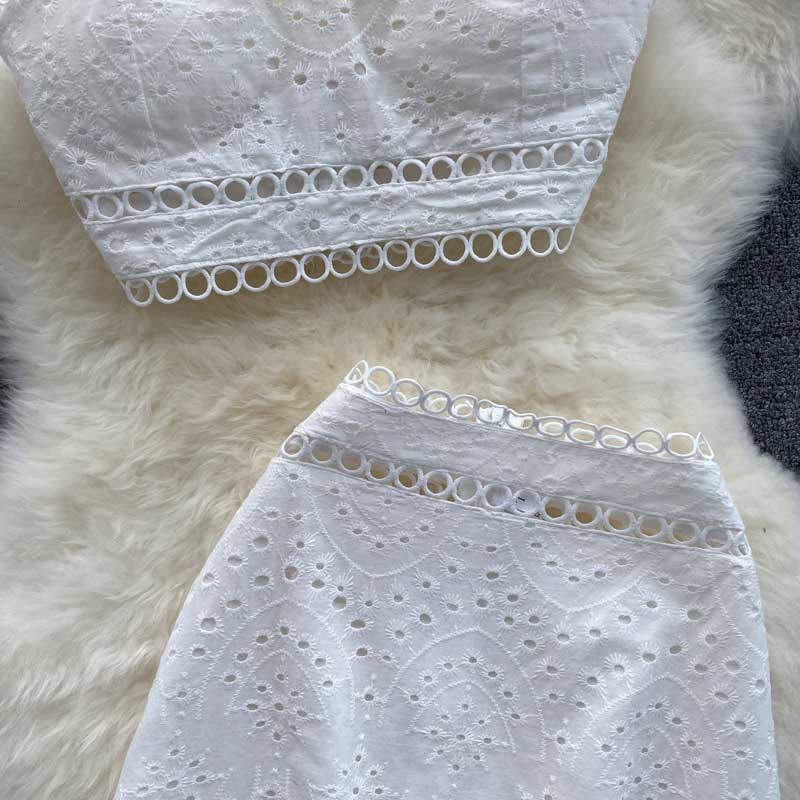 Summer Sexy Camisole Hollow High Waist Women's Suit - Harmony Gallery