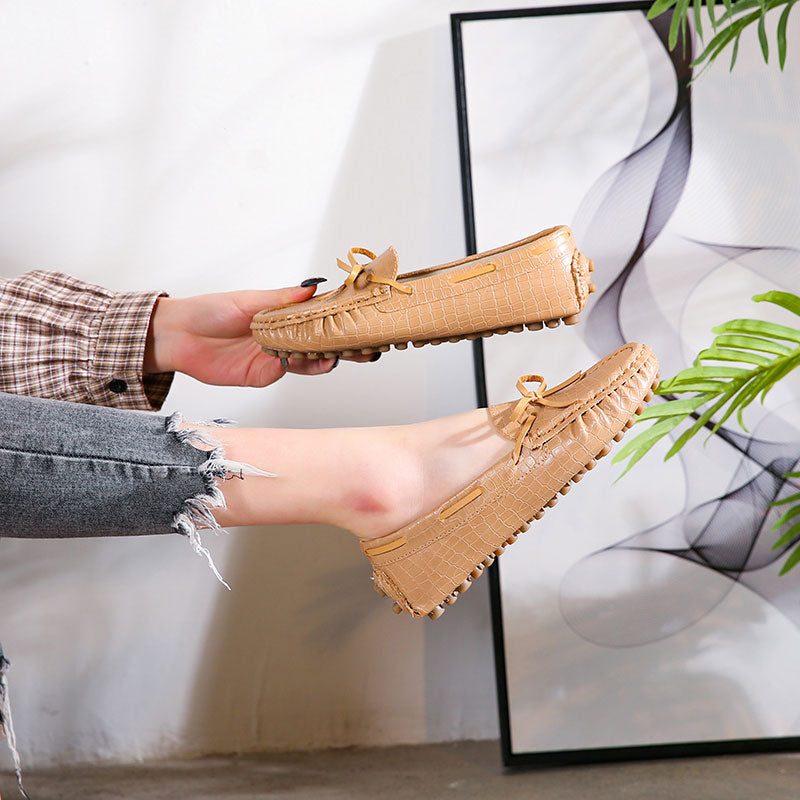 Soft Leather Trendy Comfortable Flat Women's Loafer - Harmony Gallery