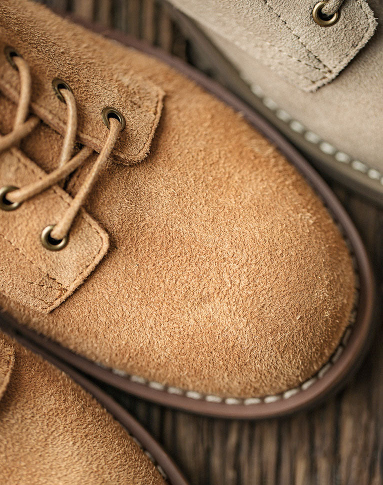 Retro Outdoor Suede Stitching Large Men's Dress Shoes - Harmony Gallery