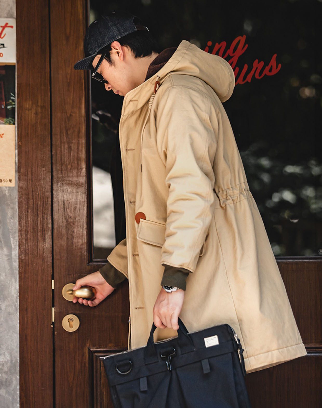 American Retro N2 Deck Cotton Hooded Loose Warm Long men's Coat - Harmony Gallery