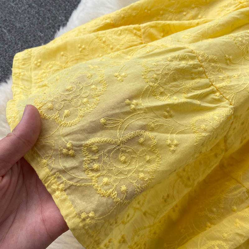 Heart Shaped Sweet Lace Hollow Open Back Beach Women's Dress - Harmony Gallery