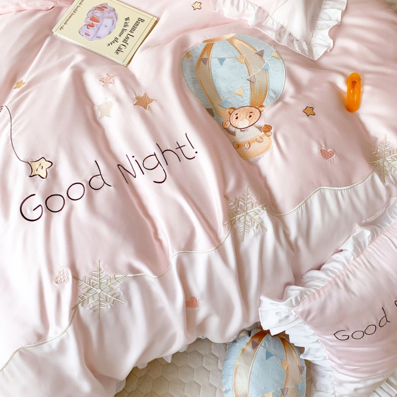 Cute Little Elephant Tencel Four-Piece Bed Set - Harmony Gallery