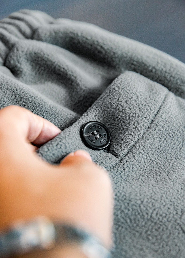 American Casual Polar Fleece Elastic-Waist Warm Men's Trousers - Harmony Gallery