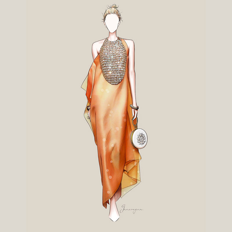 Trendy Rhinestone Round Diamond White Clutch Bag - Harmony Gallery