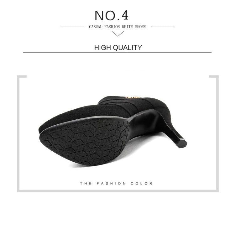 Super High Heel Suede Waterproof Women's Shoes - Harmony Gallery