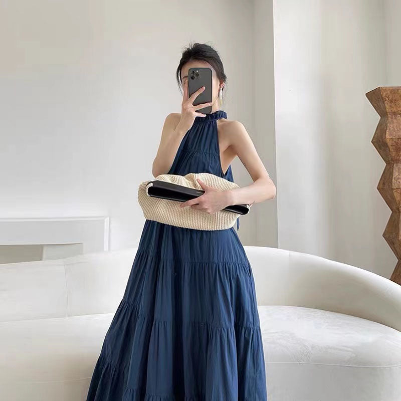 French Cold Wind Royal Goddess Hanging Women's Dress - Harmony Gallery