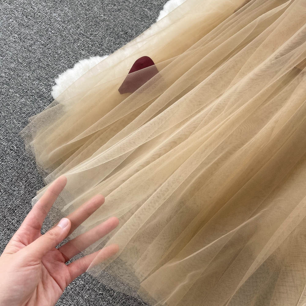 Fairy Mesh Celebrity Sexy Mid-Length Trendy Women's Dress - Harmony Gallery