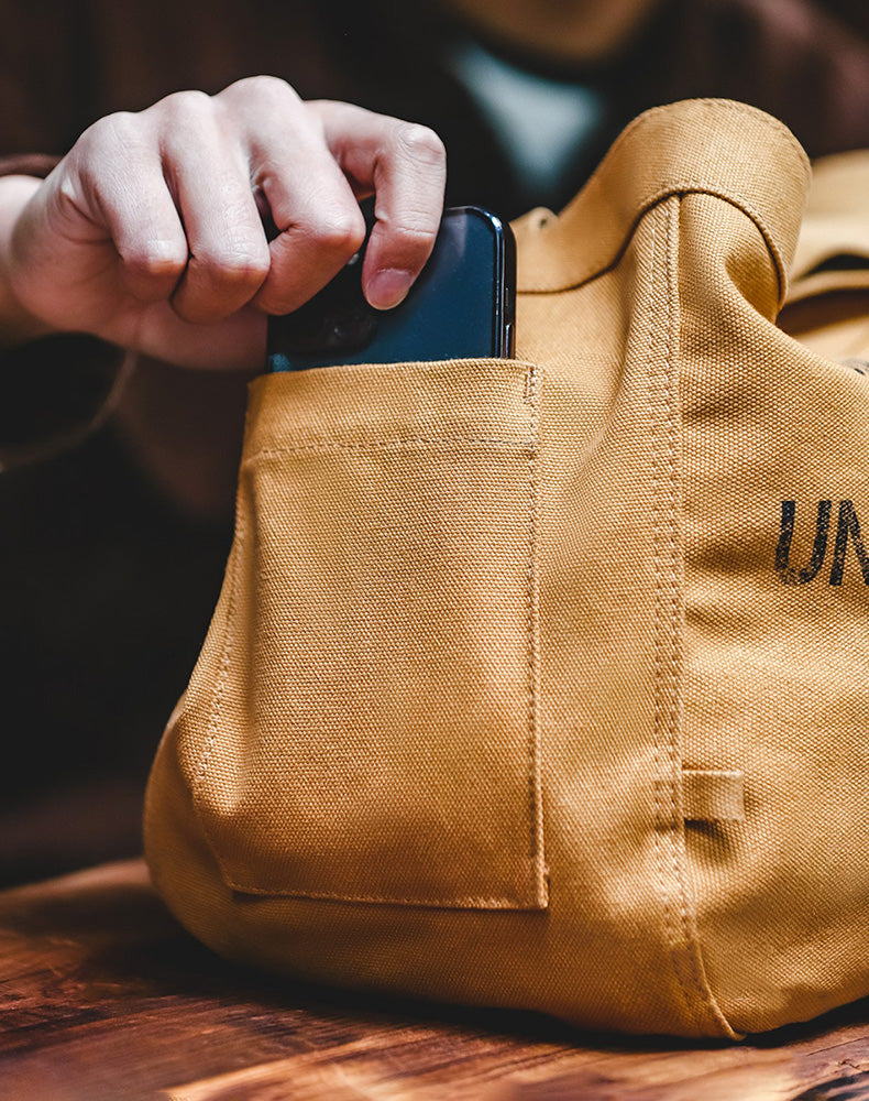 American Large Capacity Alphabet Canvas Locomotive Men's Bag - Harmony Gallery