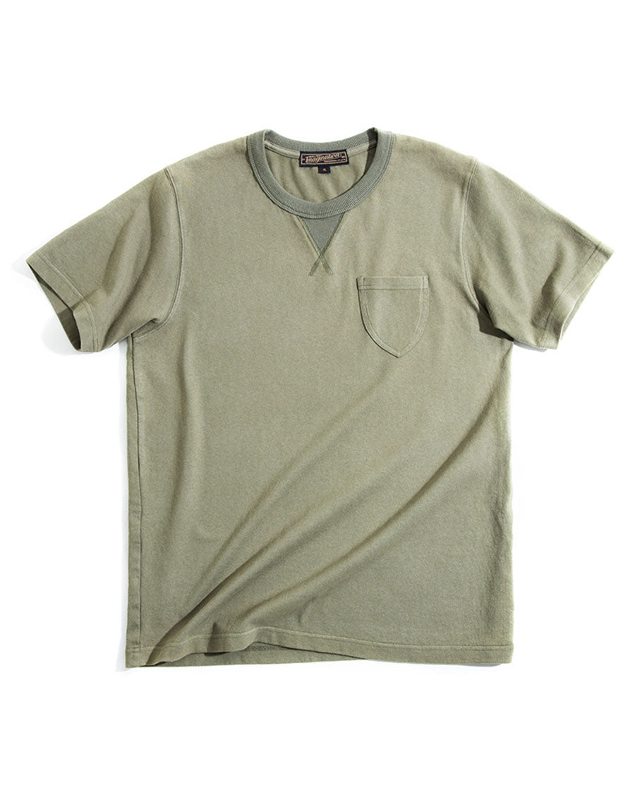American Army Green Inverted Triangle Pocket Men's T-Shirt - Harmony Gallery