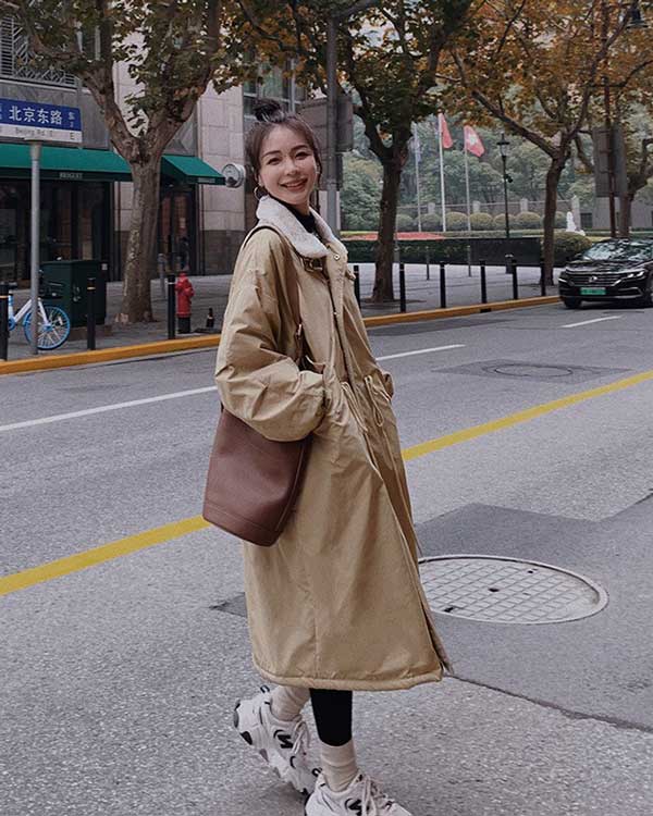 Loose Denim Lamb Wool Parker Winter Women's Jacket - Harmony Gallery