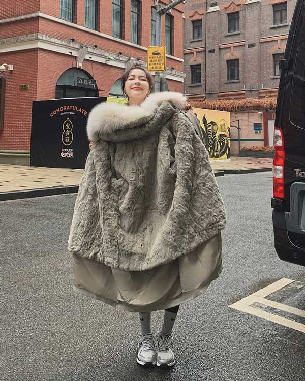 Mid-Length Big Fur Collar Winter Women's Jacket - Harmony Gallery