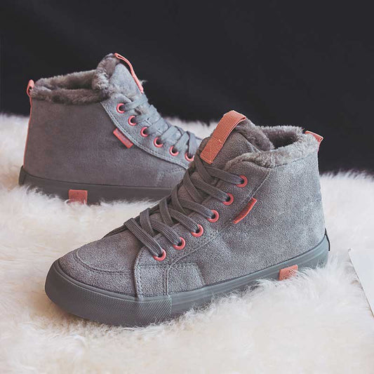 Winter High-Top Canvas Warm All-Match Women's Boots - Harmony Gallery