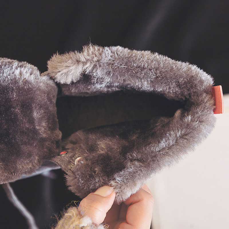 Winter High-Top Canvas Warm All-Match Women's Boots - Harmony Gallery