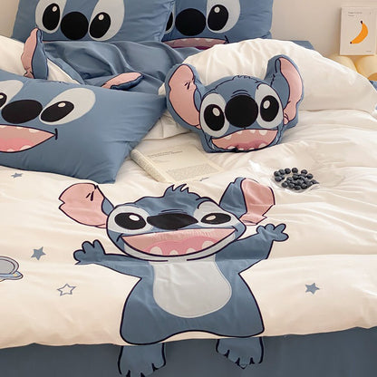 Good Night Disney Stitch Four-Piece Cotton Washed Bed Set - Harmony Gallery