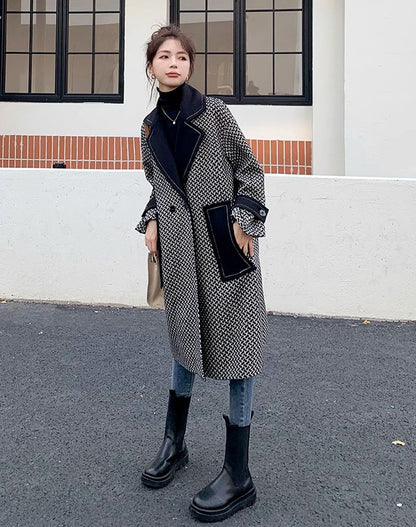 Duffle Winter High-End Thickened Hepburn Woolen Women's Coat
