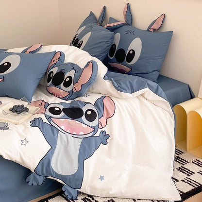 Good Night Disney Stitch Four-Piece Cotton Washed Bed Set