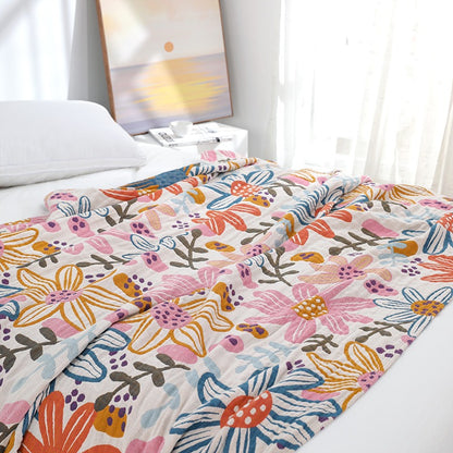 Pure Cotton Summer Thin Cool Air Conditioning Coverlet