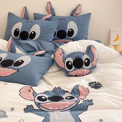 Good Night Disney Stitch Four-Piece Cotton Washed Bed Set - Harmony Gallery