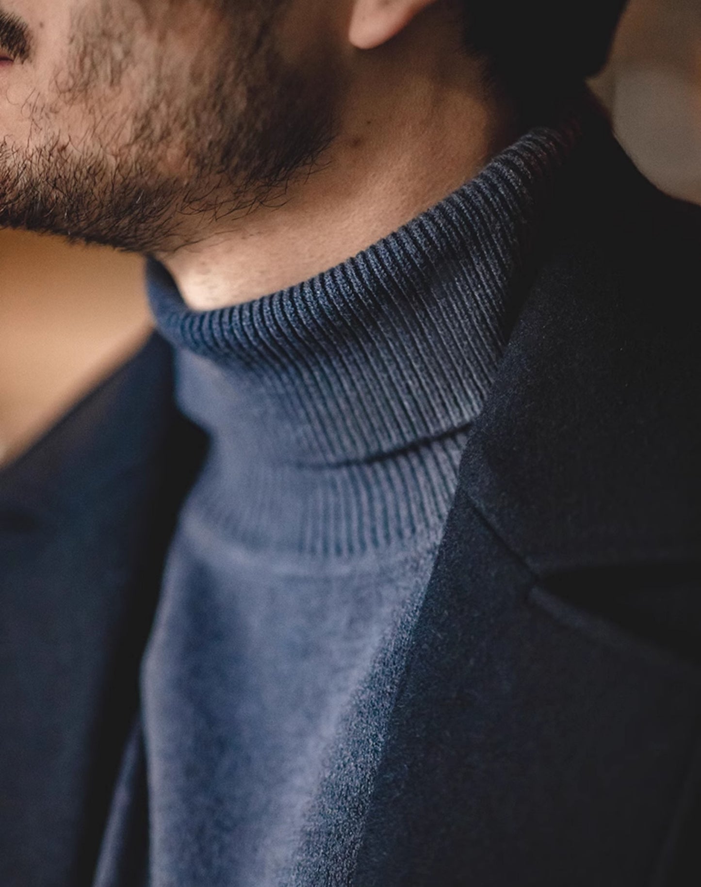 American Casual Workwear Turtleneck Warm Bottoming Men's Sweater