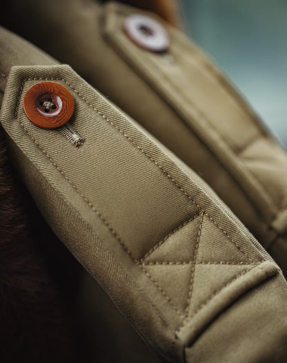American Retro B10 Bomber Cotton Fur Collar Flight Men's Jacket