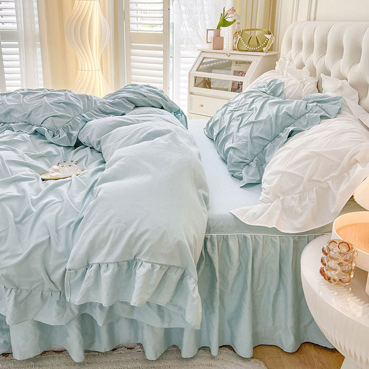 Nordic Light Luxury Princess Pure Cotton Celebrity Four-Piece Bed Set